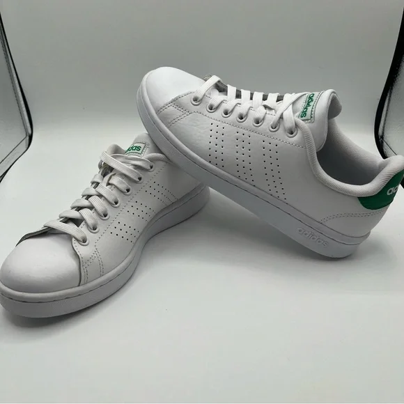 adidas gazelle silver green womens adidas Women's Advantage Sneaker